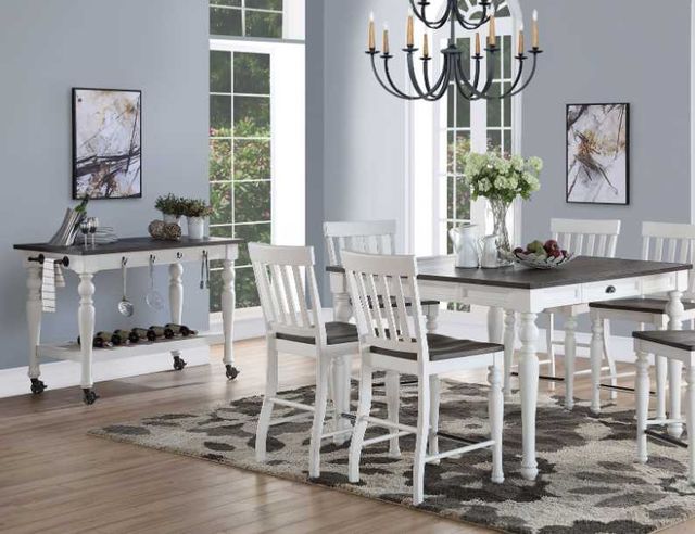 Steve Silver Co. Joanna Mocha Counter Height Table with Ivory Base-1