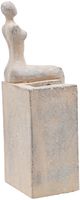 A & B Home Washed White Plant Pot-4