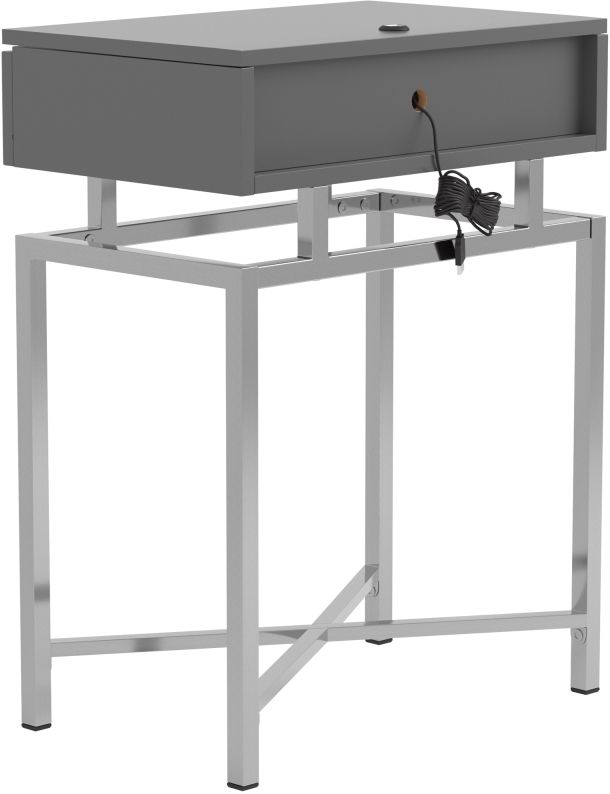 Coaster® Grey and Chrome Accent Table-4