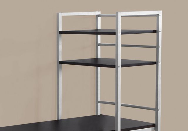 Monarch Specialties Inc. 48"L Espresso Top Metal Computer Desk-1
