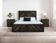 International Furniture Direct Balam Stained Dark Queen Platform Bed Footboard with Rails-1