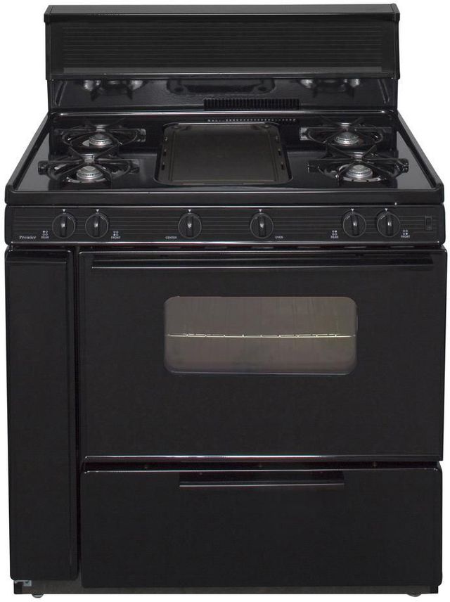 Premier 36" Black Pro Style Gas Range-0