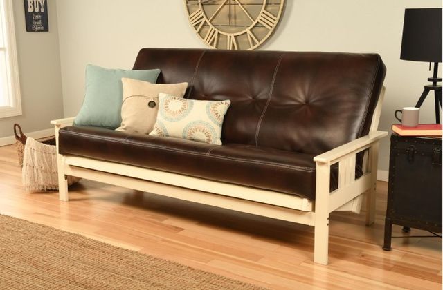 Kodiak Furniture Monterey Oregon Trail Java/Antique White Full Futon with Mattress-1