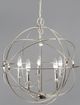 YHD Shooting Star Satin Nickel 5-Light Orb Chandelier-2