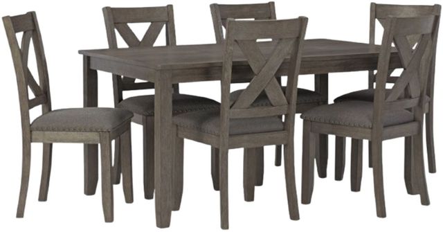 Signature Design by Ashley® Caitbrook 7-Piece Antiqued Gray Dining Set-0