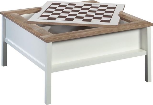 Sauder® Cottage Road® Brown Gaming/Coffee Table with Soft White® Reversible Top
