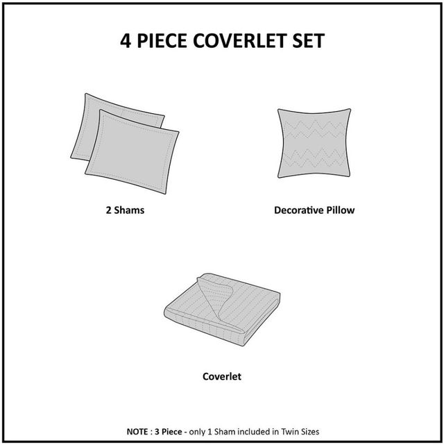 Olliix by Mi Zone Kids Jason Multi Full/Queen Outer Space Coverlet Set-3