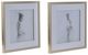 A & B Home 2-Piece Gold/White Ballet Dancer Wall Art Set-0