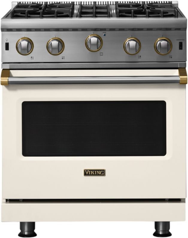 Viking® 5 Series 30" Pure White Pro Style Gas Range-0
