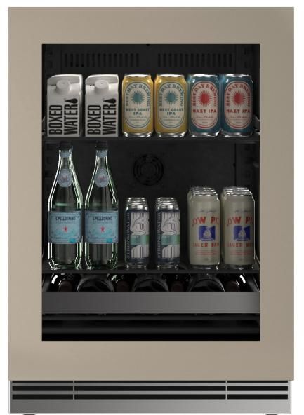 U-Line®  Home Collection 24" 5.1 Cu. Ft. Panel Ready Beverage Center with Glass Door-1