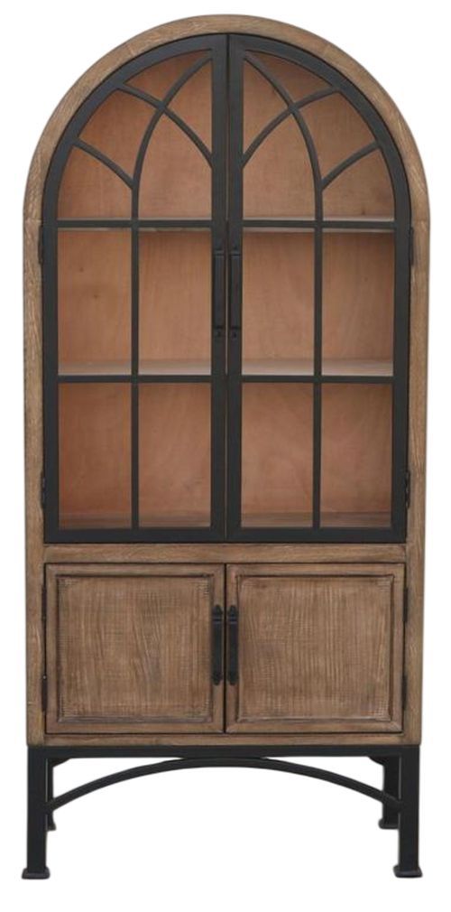 Nest Home Collections Victoria Antique Natural Door Cabinet -0