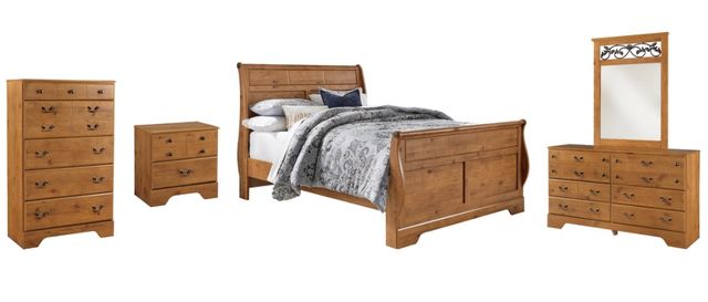 Signature Design by Ashley® Bittersweet 5-Piece Light Brown Queen Sleigh Bed Set-0