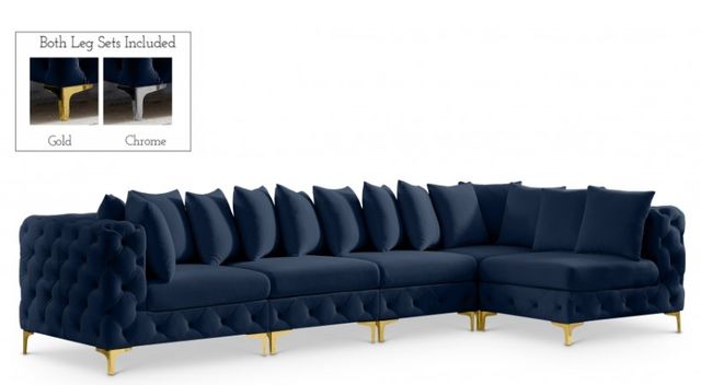 Meridian Furniture Tremblay 5-Piece Navy Modular Sectional Set-1