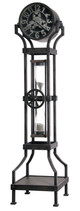 Howard Miller® Hourglass III Black/Grey Floor Clock-0