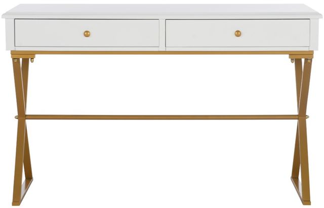 Linon Emma Gold/White Writing Desk-3