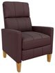 Best® Home Furnishings Customizable Janae Leather High Leg Recliner with Honey Birch Legs-0