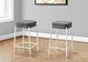 Monarch Specialties Inc. 2-Piece Grey/White 26" Upholstered Counter Height Stools Set-1