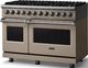 Viking® 5 Series 48" Nantucket Pro Style Dual Fuel (NG) Range with Polished Chrome Trim-3