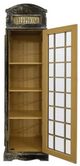 YHD Black Distressed Phone Booth Display Cabinet-3