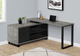 Monarch Specialties Inc. Black/Grey Concrete L Shaped Computer Desk-2