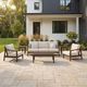 Signature Design by Ashley® Eden Reef Beige/Dark Brown Fabric/Wood Outdoor Lounge Chair with Cushion-1