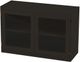 Crate Designs™ Furniture Espresso Bookcase/TV Stand with Glass Doors-0
