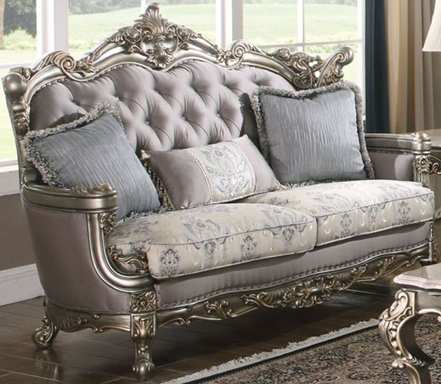 New Classic® Home Furnishings Ophelia Gold Sofa and Loveseat Set-2