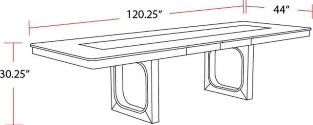 Parker House® Escape Glazed Natural Oak Rectangular Extendable Dining Table-2