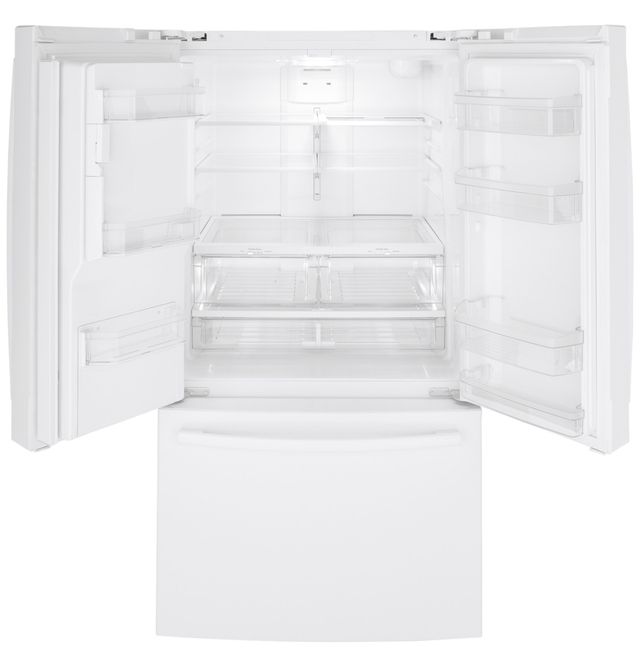 GE® 36" 25.6 Cu. Ft. High-Gloss White Freestanding French Door Refrigerator-3