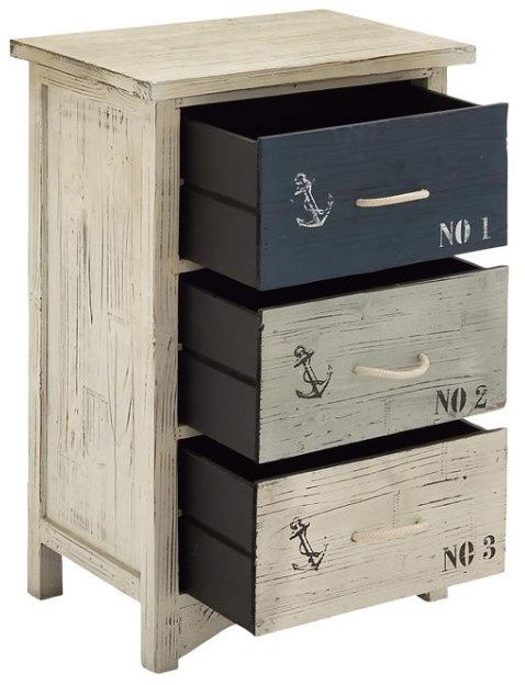 Deco Marche Blue/White Small Chest-0