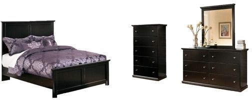 Signature Design by Ashley® Maribel 4-Piece Black Full Youth Panel Bed Set-0
