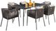 Furniture of America® Tushari 7-Piece Dark Gray/Light Gray Fabric/Metal Outdoor Dining Table Set-0