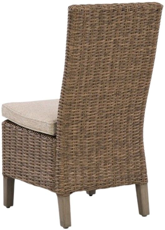 Signature Design by Ashley® Revare Beach 2-Piece Beige Fabric/Resin Wicker Outdoor Side Chair-4