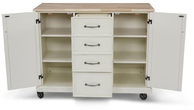 homestyles® Seaside Lodge Off-White Kitchen Cart-2