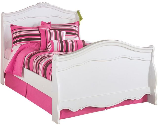 Signature Design by Ashley® Exquisite 5-Piece White Youth Twin Sleigh Headboard Bed Set-1