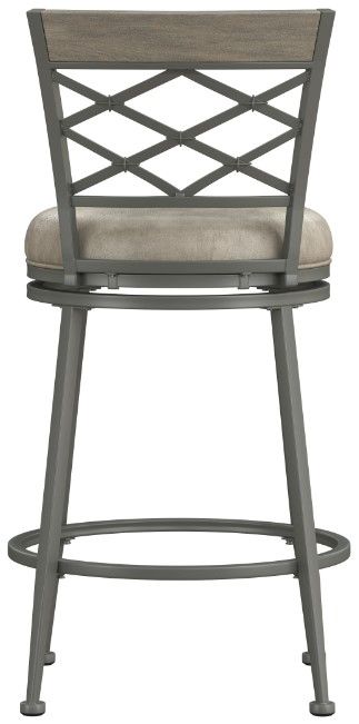 HH2 Home Hutchinson Pewter Swivel Counter Stool-3