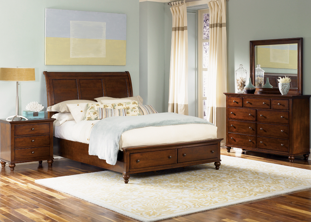 Liberty Furniture Hamilton Bedroom Queen Storage Bed, Dresser, Mirror and Night Stand Collection-3