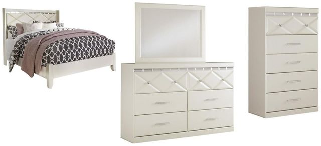 Signature Design by Ashley® Dreamur 4-Piece Champagne King Panel Bed Set-0