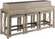 Hammary® West End Brown Bar Console with Three Stools-0