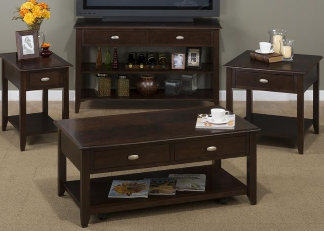 Jofran Inc. Merlot Brown End Table-1