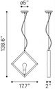 Zuo® Rotorura Rust Ceiling Large Lamp-4