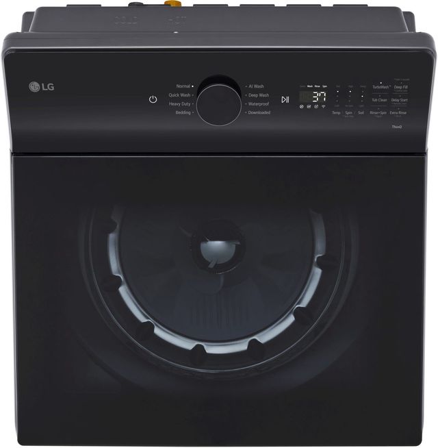 LG 5.3 Cu. Ft. Matte Black Agitator Top Load Washer with EasyUnload™ and AI Sensing-4