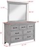 Crown Mark Beckett Light Gray Dresser-2