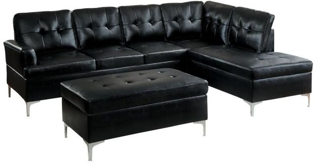 Homelegance® Barrington Black Ottoman-2