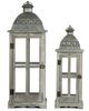 A & B Home 2-Piece Gray Urban Scape Lantern Set-1