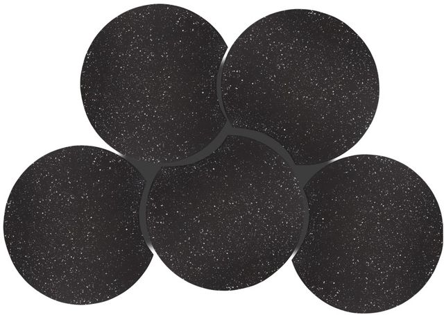 Meridian Furniture Dimple 5-Piece Black Modular Nesting Coffee Table Set-1