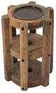 A & B Home Brown Loom Candle Stand-0