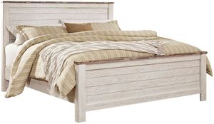Signature Design by Ashley® Willowton Whitewash Queen Panel Bed