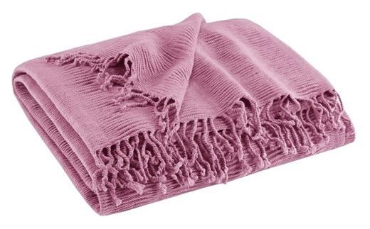 Olliix by INK+IVY Reeve Purple 50" x 60" Ruched Throw-0