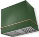 AGA Loge 36" Cornwall Green Wall Mounted Range Hood with Antique Brass Trim-0
